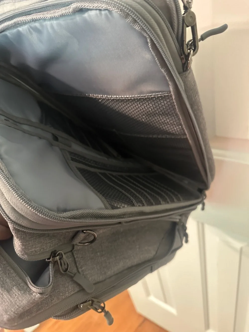 Zinz Grey Laptop Sling Bag with Front Pocket Never Used